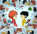 Ponyo and Sosuke Heart ( Sticker )