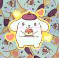 Pompompurin Hearts ( Sticker )