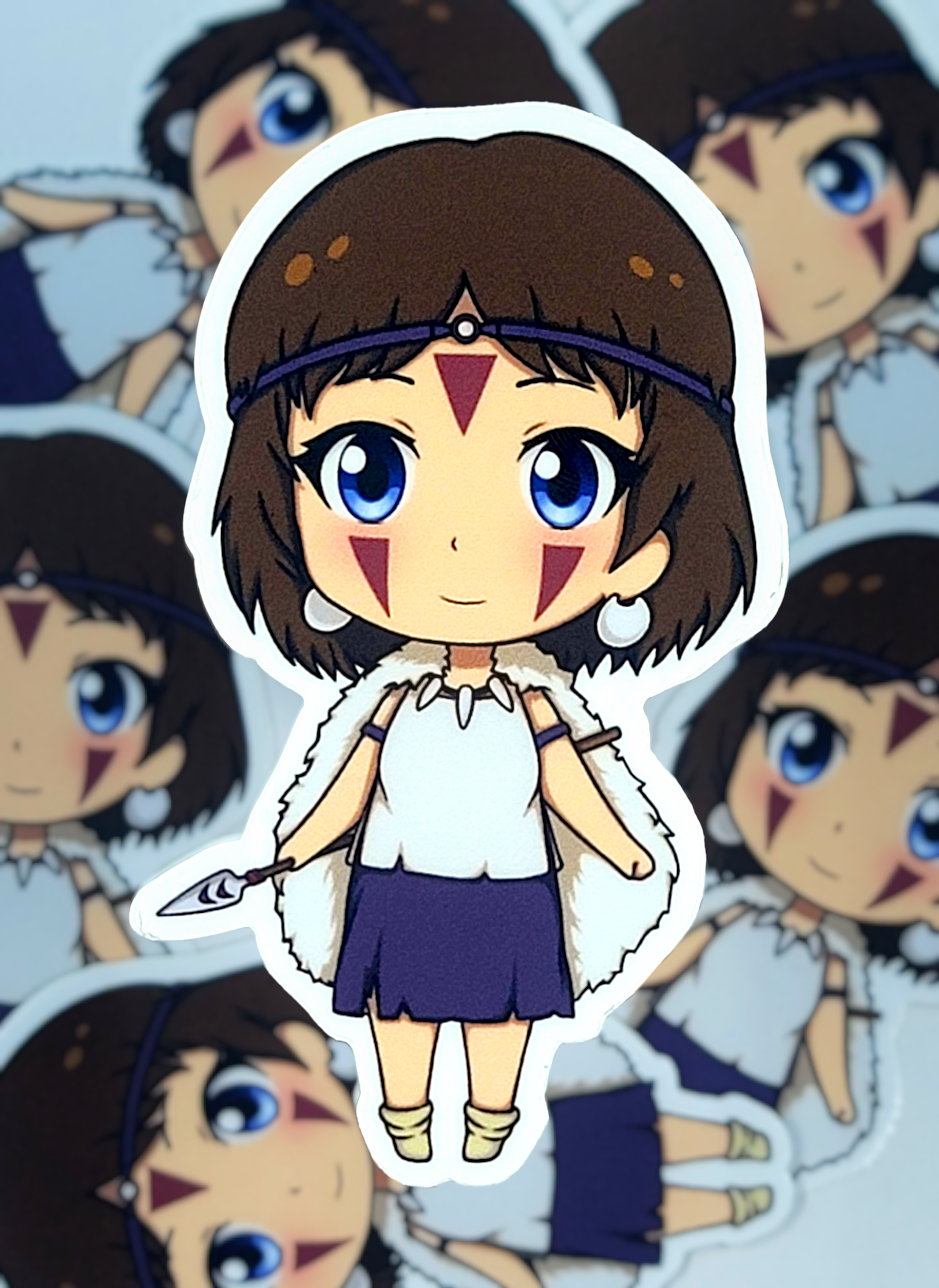 Princess Mononoke Chibi ( Sticker )
