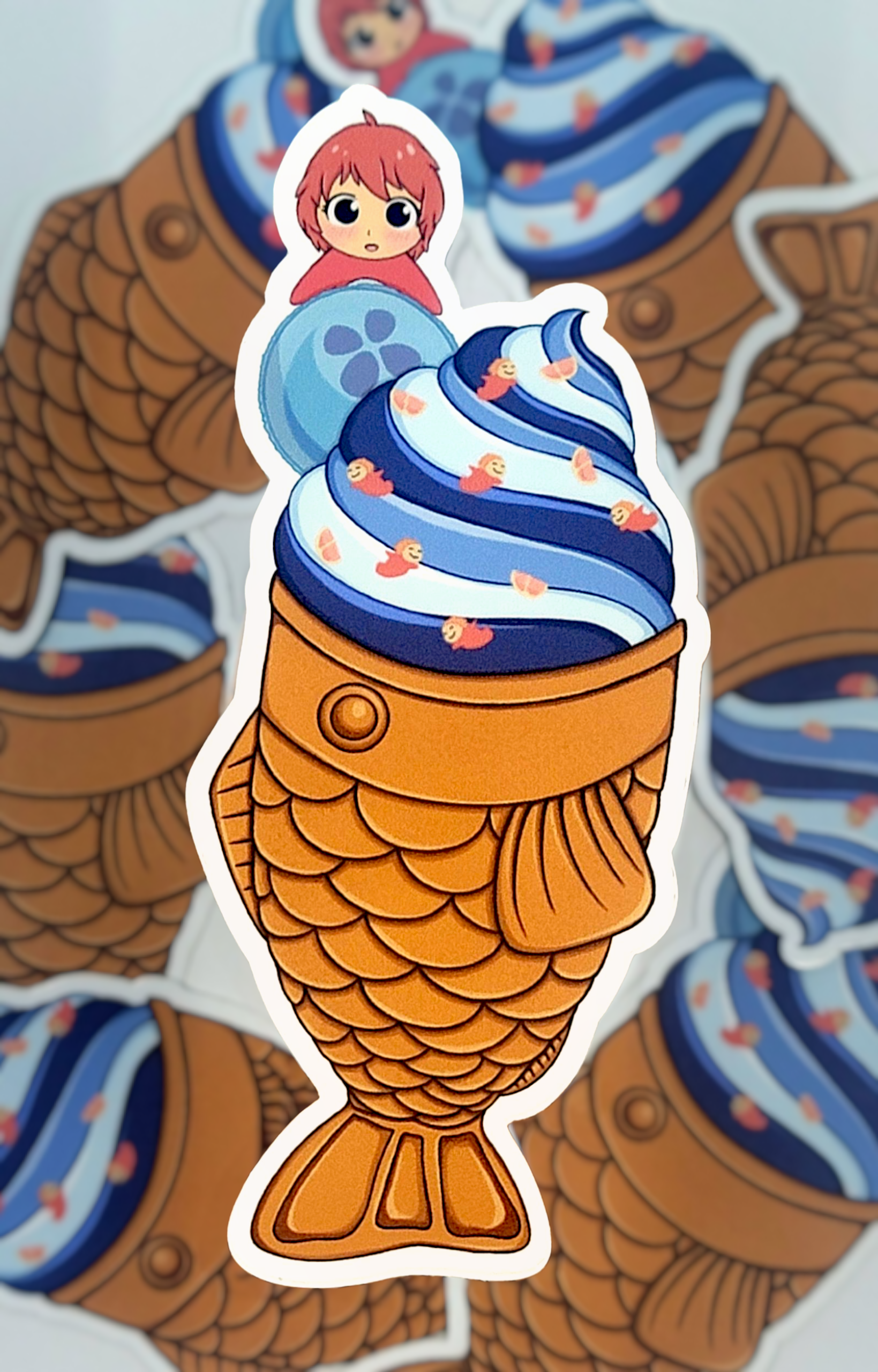 Ponyo Icecream ( Sticker )
