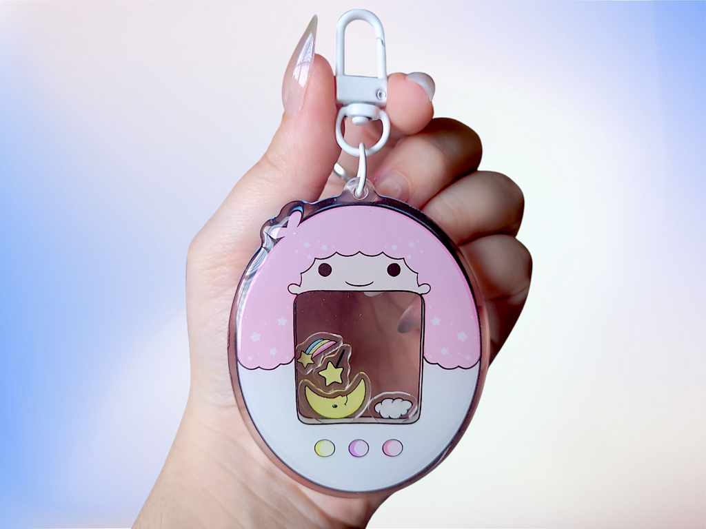Twin Stars Tamagotchi  ( Shaker Keychain )