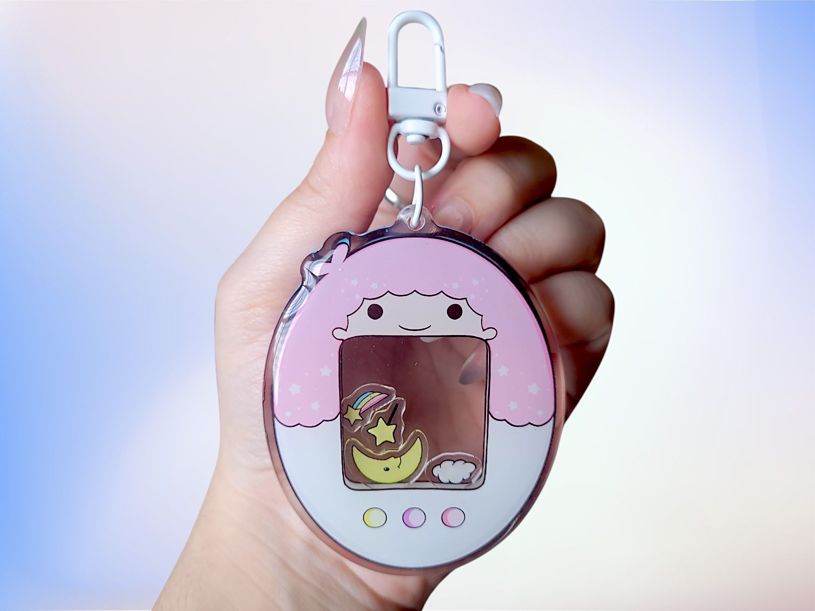 Twin Stars Tamagotchi  ( Shaker Keychain )