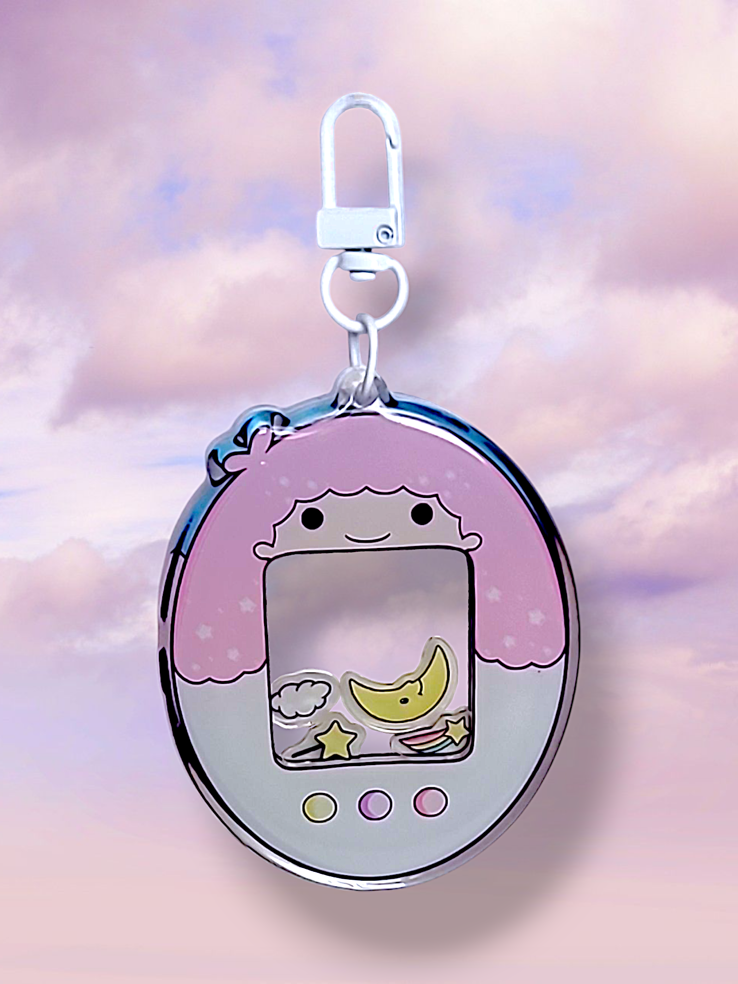 Twin Stars Tamagotchi  ( Shaker Keychain )