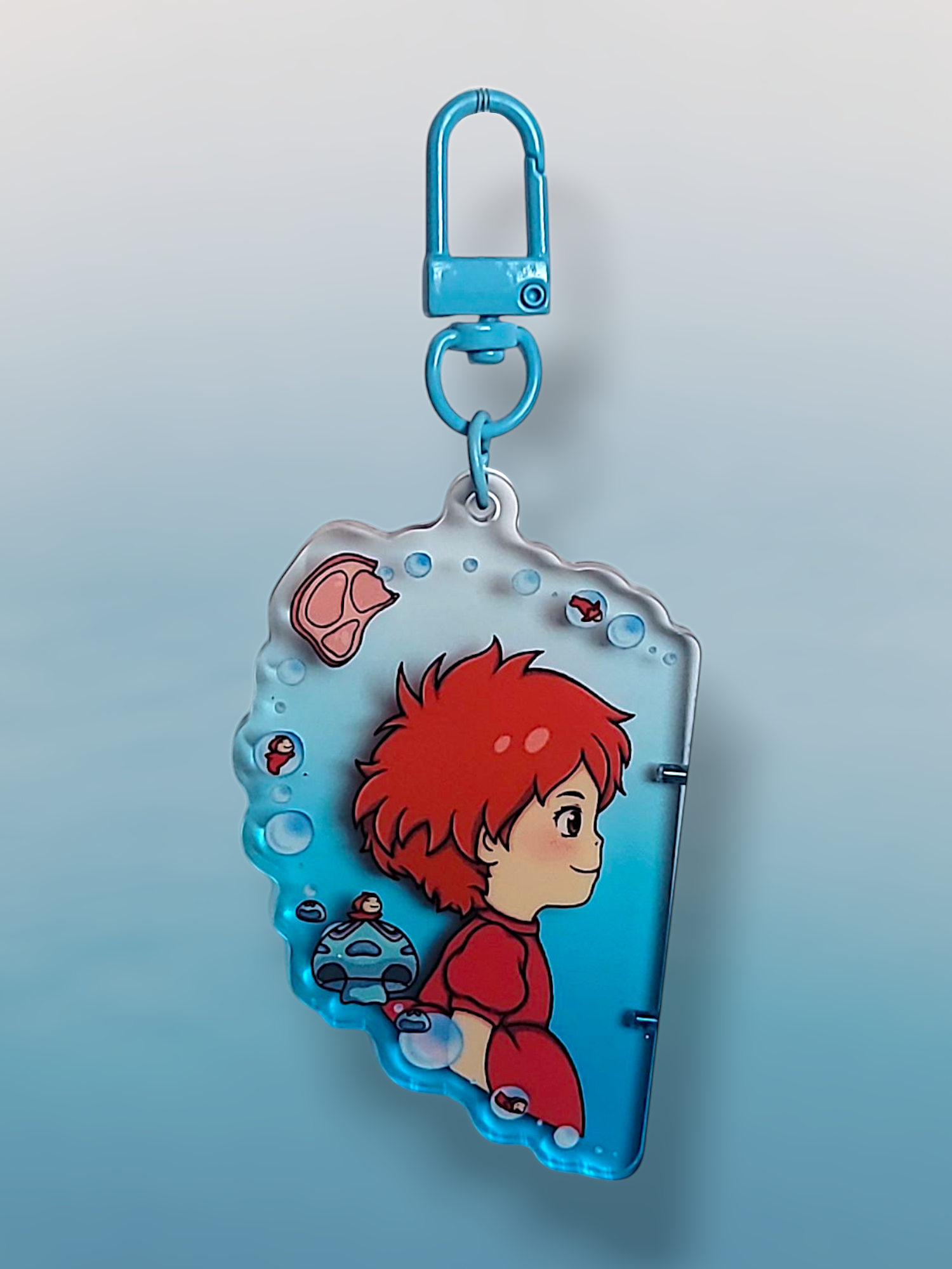 Ponyo and Sosuke Heart  ( Magnetic Keychain )